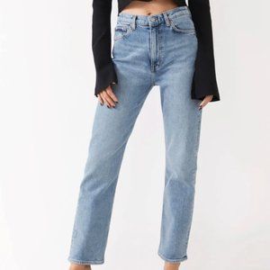 Roots Canada Light Wash Mom Jeans